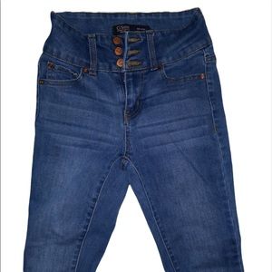 High waisted skinny jeans